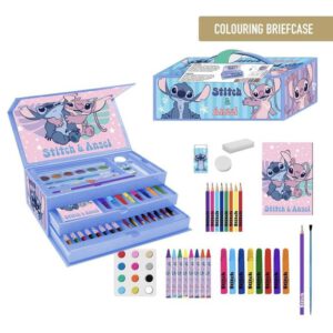 Set de Dibujo y Colores Stitch & Angel –52 Piezas