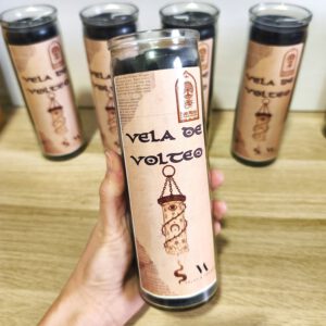 Vela de Volteo Negra Ritualizada