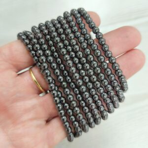 Pulsera de Hematita 4mm – Protección y equilibrio