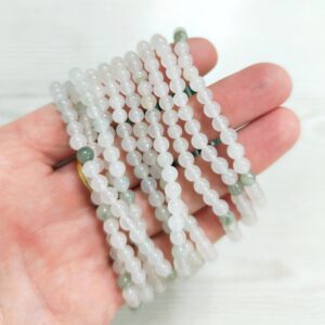 Pulsera de Jade Blanco 4mm – Calma y armonía
